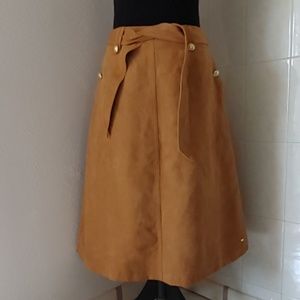 Tommy Hilfiger Womens midi suede skirt